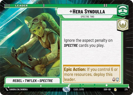 Hera Syndulla - Spectre Two (Hyperspace) - Spark of Rebellion (SOR) | Near Mint Rare Hyperspace