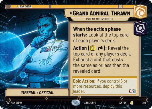 Grand Admiral Thrawn - Patient and Insightful (Hyperspace) - Spark of Rebellion (SOR) | Near Mint Rare Hyperspace