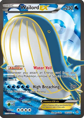 Wailord EX (147 Full Art) - XY - Primal Clash (PRC) | Lightly Played Rare Holofoil